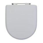 Assento Sanitário Formatos Riviera, Nexo e Smart com Fechamento Comum Quadrado MDF Cinza Sicmol - Imagem 2