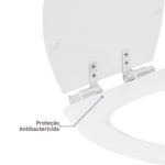 Assento Sanitário Convencional com Soft Close Oval Poliéster Branco Sensea - Imagem 4
