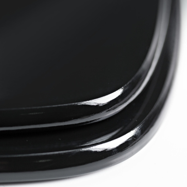 Assento Sanitário Formatos Stylus e Primula Plus com Fechamento Comum Quadrado MDF Preto Sicmol - Imagem 4