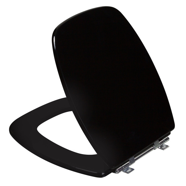 Assento Sanitário Formatos Stylus e Primula Plus com Fechamento Comum Quadrado MDF Preto Sicmol - Imagem 3