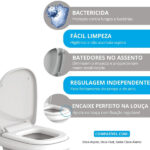 Assento Sanitário Aspen Polipropileno Fechamento Suave Gelo Astra - Imagem 3