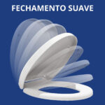 Assento Sanitário Aspen Polipropileno Fechamento Suave Gelo Astra - Imagem 4