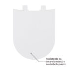 Assento Sanitário Carrara|Duna Polipropileno Fechamento Suave Branco Sensea - Imagem 2