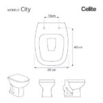 Assento Sanitário City Branco Para Vaso Celite - Imagem 5