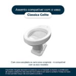 Assento Sanitário Classica Branco Para Vaso Celite - Imagem 5