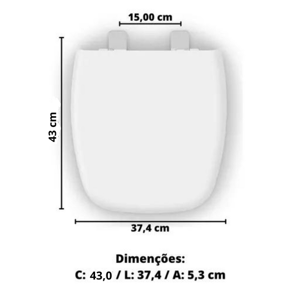 Assento Sanitário Com Softclose® Fit Plus Celite Branco Brilhante - Imagem 6
