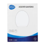 Assento Sanitário Convencional com Fechamento Comum Oval Poliéster Branco Sensea - Imagem 5