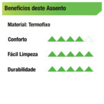 Assento Sanitário Convencional Termofixo Creme Fechamento Comum Tupan - Imagem 4