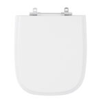 Assento Sanitário Formatos Debba com Fechamento Comum Quadrado Poliéster Branco Sensea - Imagem 2