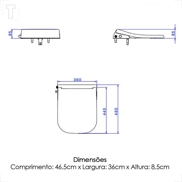 Assento Sanitário Deca Smart Ap.415b.17 Com Ducha E Luz Noturna Branco - Imagem 6