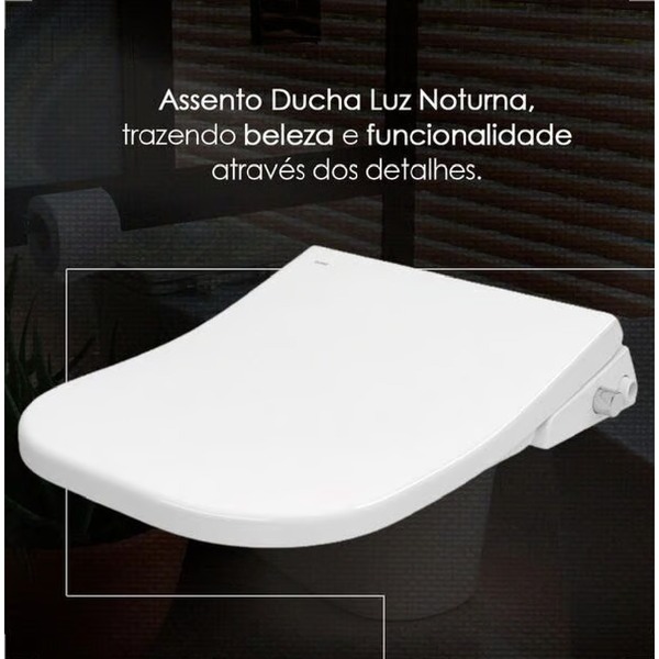Assento Sanitário Deca Smart Ap.415b.17 Com Ducha E Luz Noturna Branco - Imagem 5