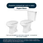 Assento Sanitario Fechamento Lento Aspen Branco Louça Deca - Imagem 3