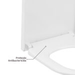 Assento Sanitário Formatos Carrara com Soft Close Quadrado Termofixo Branco Deca - Imagem 4
