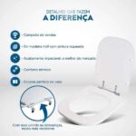 Assento Sanitário Gap Branco Para Vaso Roca - Imagem 3