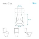 Assento Sanitário Gap Branco Para Vaso Roca - Imagem 5