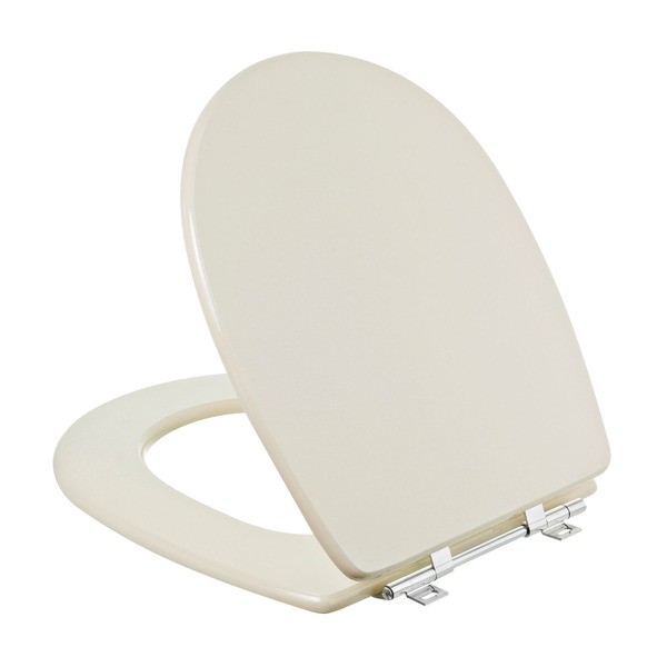 Assento Sanitário Formatos Village com Fechamento Comum Oval MDF Creme Sicmol - Imagem 3