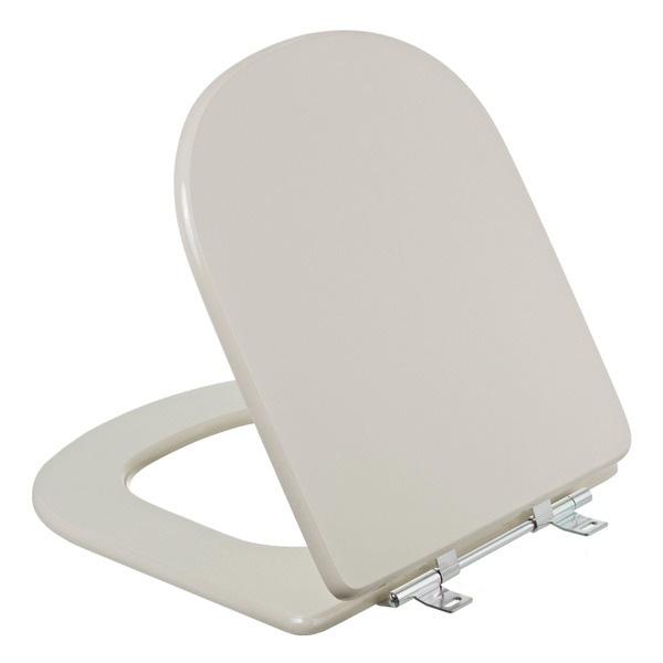 Assento Sanitário Formatos Vogue Plus e Etna com Fechamento Comum Quadrado MDF Creme Sicmol - Imagem 3