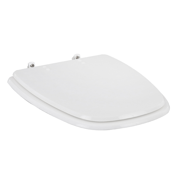 Assento Sanitário Formatos Monte Carlo com Fechamento Comum Quadrado Poliéster Branco Sensea - Imagem 3