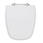 Assento Sanitário Formatos Monte Carlo com Fechamento Comum Quadrado Poliéster Branco Sensea - Imagem 2