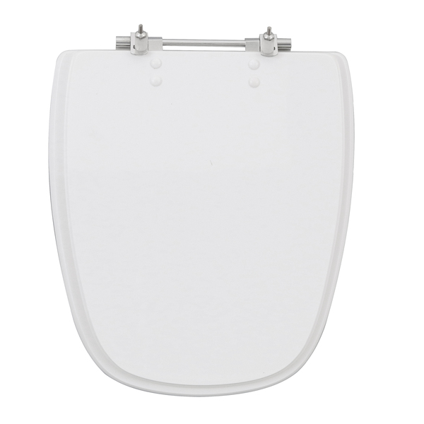 Assento Sanitário Formatos Monte Carlo com Fechamento Comum Quadrado Poliéster Branco Sensea - Imagem 2