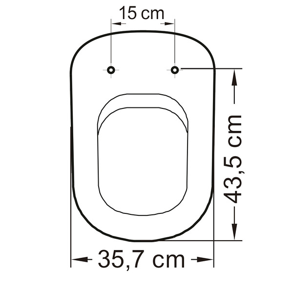 Assento Sanitário Quadrado Polipropileno Branco com Fechamento Comum Tupan - Imagem 9