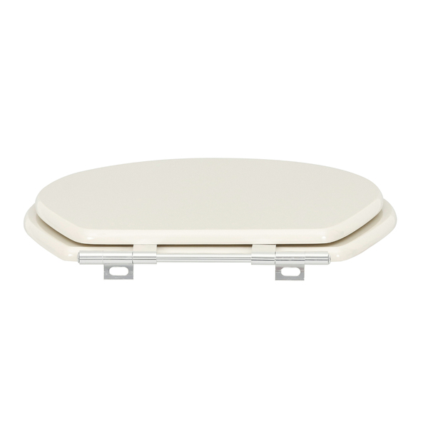 Assento Sanitário Formatos Ravena, Targa, Izy e Studio com Fechamento Comum Oval MDF Creme Sicmol - Imagem 7