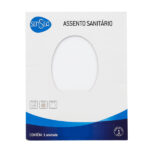 Assento Sanitário Formatos Riviera e Smart com Fechamento Comum Quadrado Poliéster Branco Sensea - Imagem 6