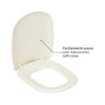 Assento Sanitário Sabatini Polipropileno Palha Fechamento Suave Tupan - Imagem 4
