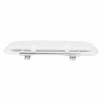 Assento Sanitário Formatos Village com Fechamento Comum Quadrado Poliéster Branco Sensea - Imagem 4