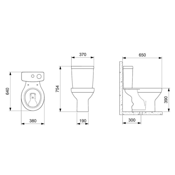 Bacia Com Caixa Acoplada Ecoflush 3/6 Lts Smart Clean Azálea Branco Celite - Imagem 3