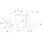 Bacia Para Caixa Acoplada Fit Plus Branco Celite - Imagem 3