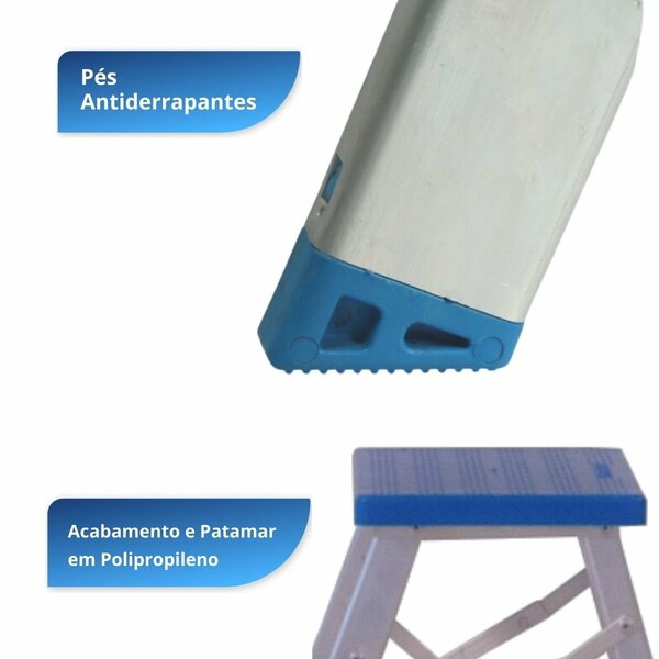 Banqueta De Alumínio Residencial Com 3 Degraus – Alumasa - Imagem 6