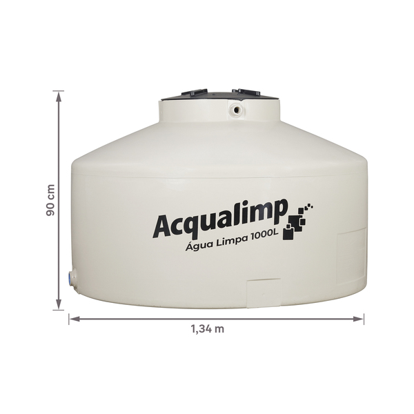Caixa d'Água 1.000L em Polietileno Água Limpa Acqualimp - Imagem 3