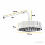 Chuveiro Com Braço Em Inox Cromado E Crivo De Abs - Imagem 2