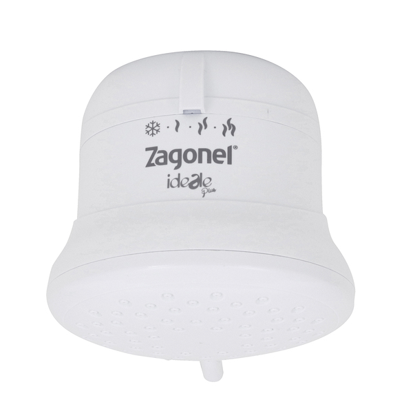 Chuveiro Elétrico Multitemperatura 127V (110V) 5500w Branco Redondo Ideale Plus sem Cano Zagonel - Imagem 8