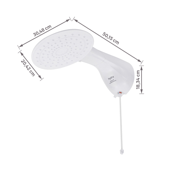 Chuveiro Elétrico Multitemperatura 127V (110V) 5500w Branco Redondo Optima 8T Hydra - Imagem 7