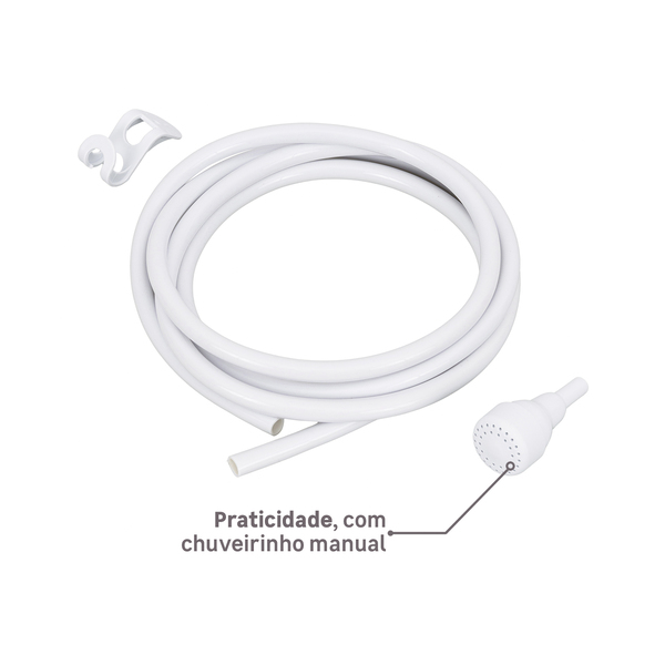 Chuveiro Elétrico Multitemperatura 220V 6800w Branco Redondo Ideale Plus Zagonel - Imagem 5