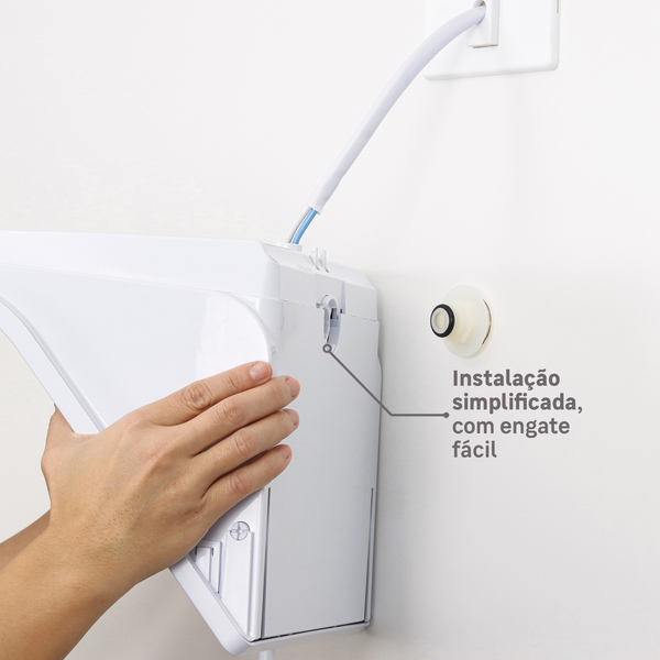 Chuveiro Elétrico Híbrido Eletrônico com Visor Digital 127V (110V) 5500w Branco Quadrado Ducali Premium Digital Zagonel - Imagem 5