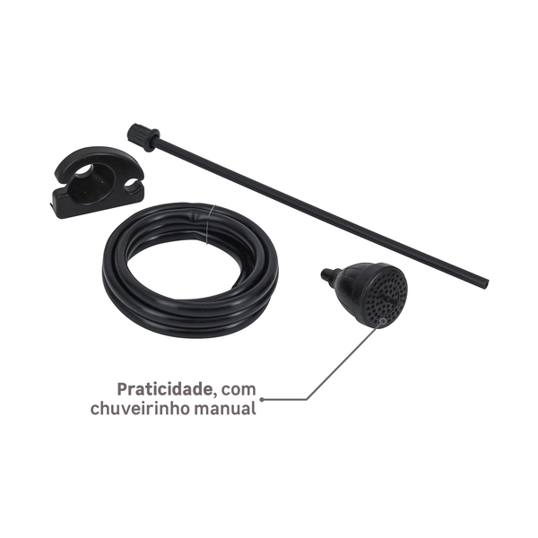 Chuveiro Elétrico Eletrônico 127V (110V) 5500w Preto Redondo Luka Equation - Imagem 6