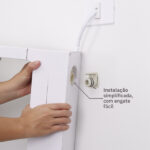 Chuveiro Elétrico Eletrônico 127V (110V) 5500w Branco Quadrado Falls Hydra - Imagem 4