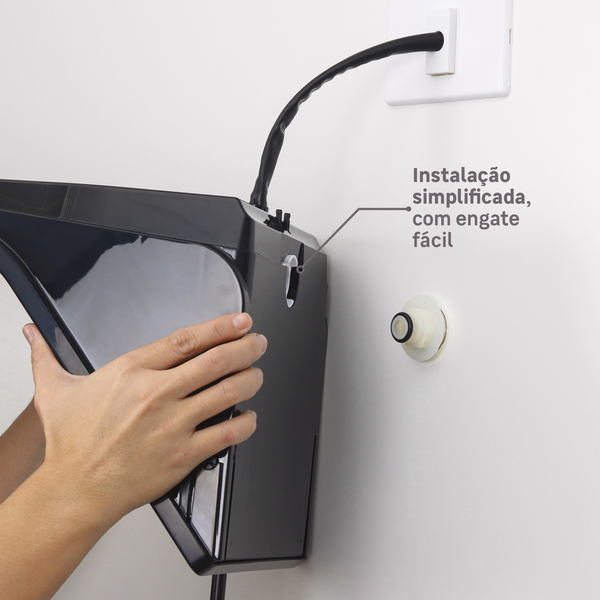 Chuveiro Elétrico Híbrido Eletrônico com Visor Digital 127V (110V) 5500w Preto Quadrado Ducali Premium Digital Zagonel - Imagem 5