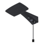 Chuveiro Elétrico Eletrônico com Visor Digital 127V (110V) 5500w Preto Quadrado Polo Plus Hydra