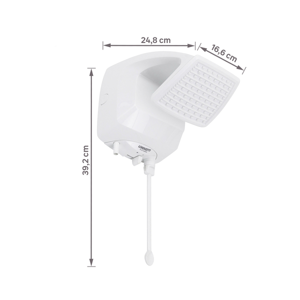 Chuveiro Elétrico Eletrônico 220V 7500w Branco Quadrado Futura Lorenzetti - Imagem 7