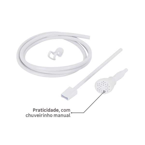 Chuveiro Elétrico Híbrido Eletrônico com Visor Digital 220V 7500w Branco Quadrado Ducali Premium Digital Zagonel - Imagem 8