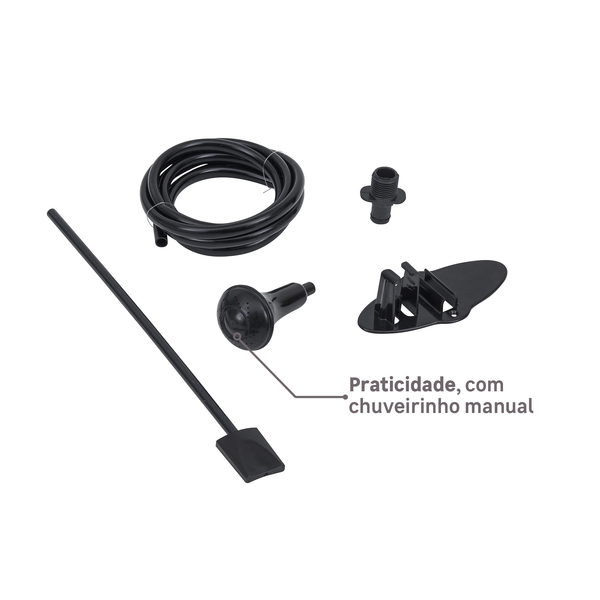 Chuveiro Elétrico Híbrido Eletrônico com Visor Digital 220V 7700w Preto Quadrado Polo Plus Hydra - Imagem 7