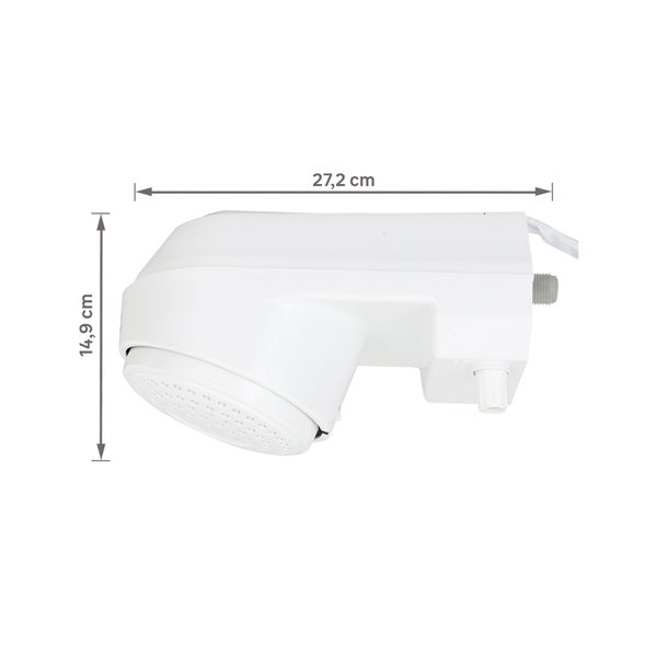 Chuveiro Elétrico Eletrônico 220V 7500w Branco Redondo Charm Equation - Imagem 7