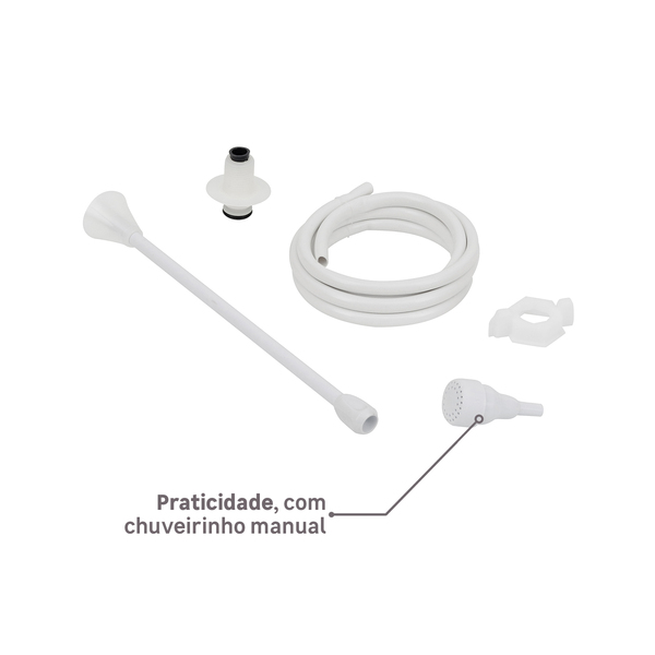 Chuveiro Elétrico Eletrônico 220V 7500w Branco Redondo Foz Equation - Imagem 7