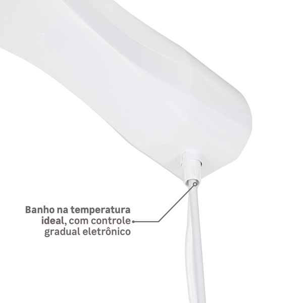 Chuveiro Elétrico Eletrônico 220V 7500w Branco Redondo Luka Equation - Imagem 3