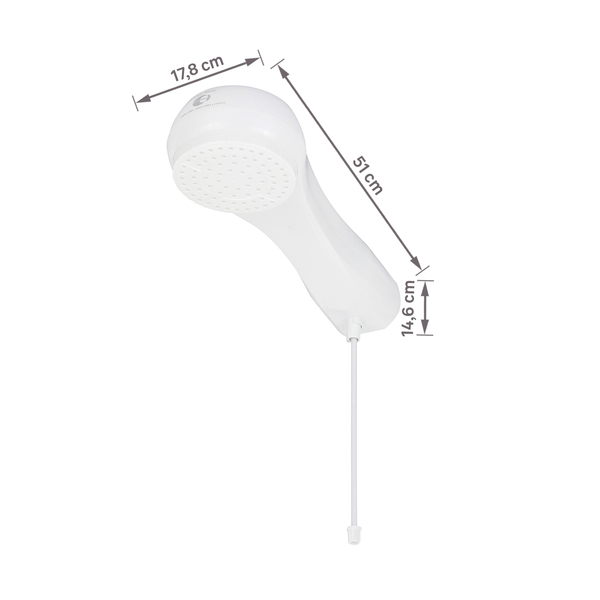 Chuveiro Elétrico Eletrônico 220V 7500w Branco Redondo Luka Equation - Imagem 6