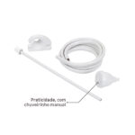 Chuveiro Elétrico Eletrônico 220V 7500w Branco Redondo Luka Equation - Imagem 4